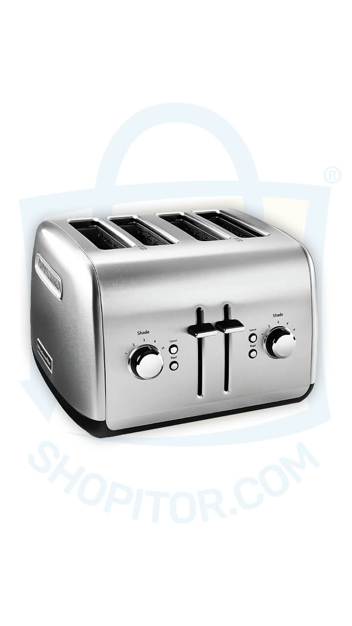 Stainless 4-Slice Toaster with Manual High-Lift Lever