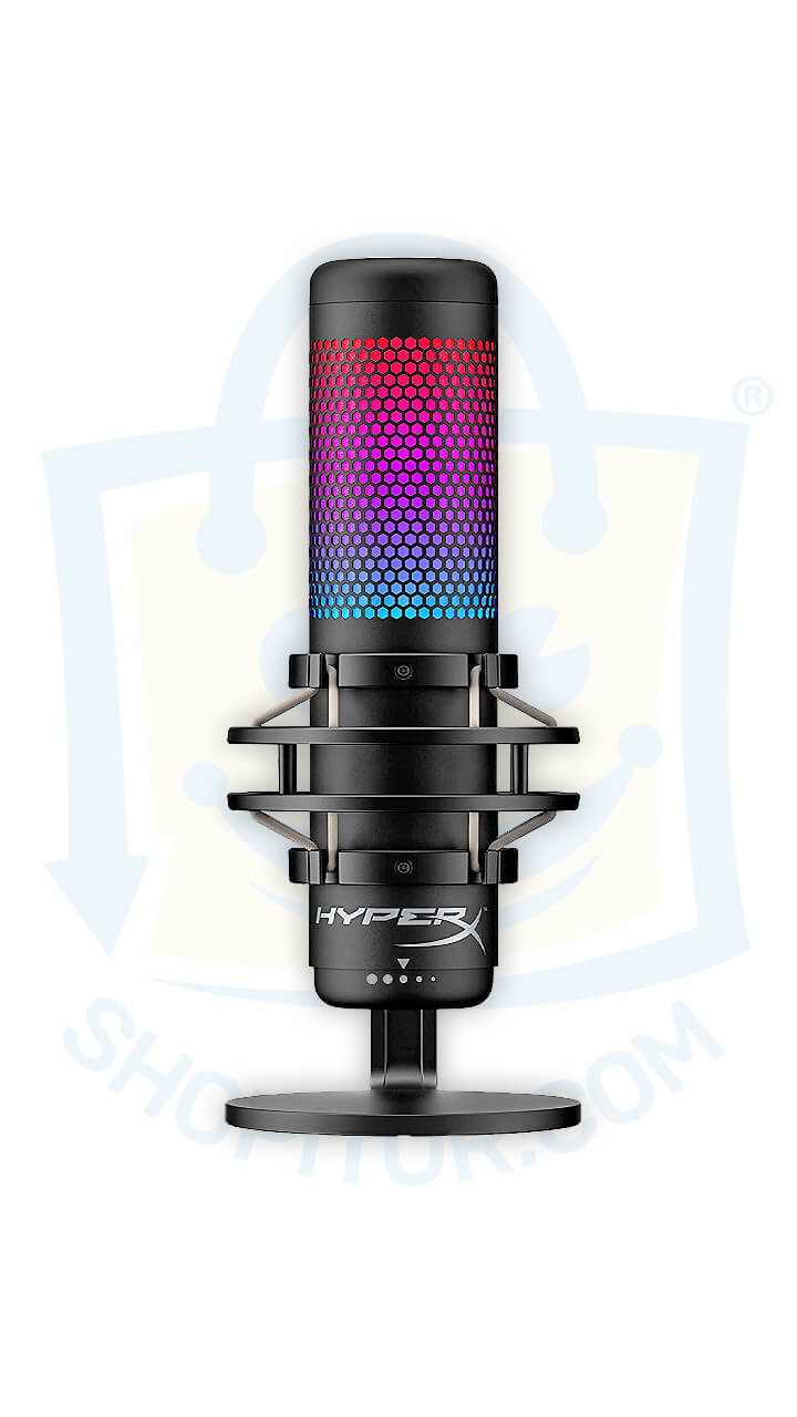 RGB USB Condenser Microphone for PC, Mac, PS5. Anti-Vibration Shock Mount