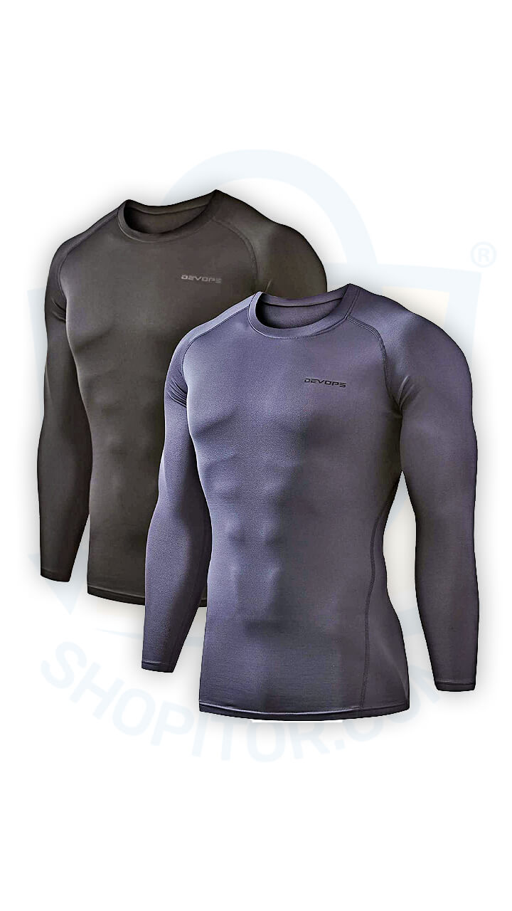 Thermal Long Sleeve Compression Shirts - 2 Pack